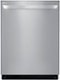 LG - 24" Top-Control Built-In Smart Wifi-Enabled Dishwasher with Tub, Quadwash, and 3rd Rack - Stainless Steel-Front_Standard