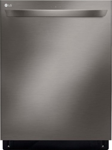 LG - 24" Top-Control Built-In Smart Wifi-Enabled Dishwasher with Stainless Steel Tub, Quadwash, and 3rd Rack - Black stainless steel