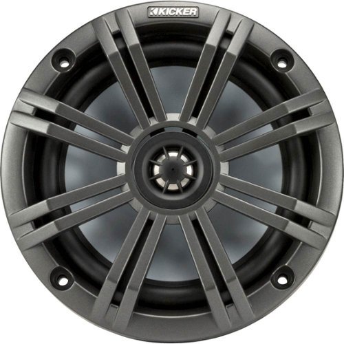 KICKER - KM Series 6-1/2" 2-Way Car Speakers with Polypropylene Cones (Pair) - Charcoal And White