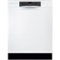 Bosch - 300 Series 24" Front Control Built-In Dishwasher with Stainless Steel Tub - White-Front_Standard