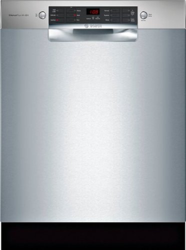 Bosch - 800 Series 24" Front Control Built-In Dishwasher with Stainless Steel Tub - Stainless steel