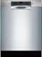 Bosch - 800 Series 24" Front Control Built-In Dishwasher with Stainless Steel Tub - Stainless Steel-Front_Standard 