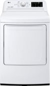 LG - 7.3 Cu. Ft. Electric Dryer with Sensor Dry - White - Front_Standard