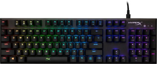 HyperX - Alloy FPS Full-size Wired Mechanical Kailh Speed Silver Switch Gaming Keyboard with RGB Back Lighting - Black