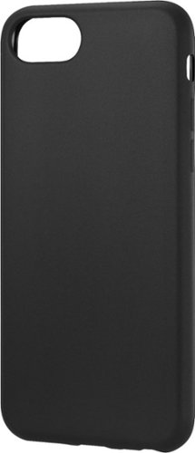 Dynex™ - Soft Shell Case for Apple® iPhone® 6, 6s, 7 and 8 - Black-Front_Standard 