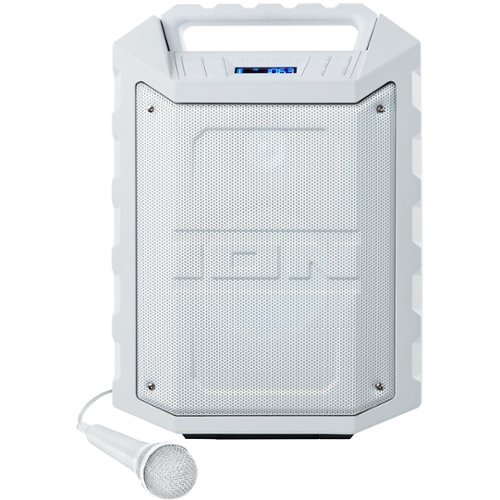 ION Audio - WATER ROCKER Portable Bluetooth Speaker - White-Front_Standard 