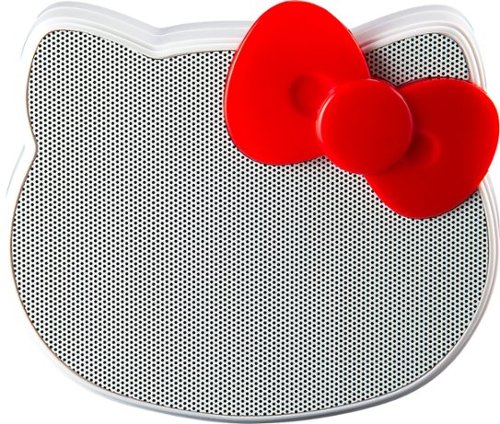 eKids - Hello Kitty Portable Bluetooth Speaker - White/Red
