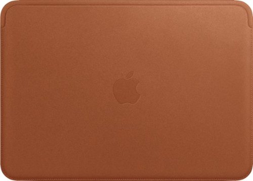 Apple - Leather Sleeve for 13-Inch MacBook - Saddle Brown-Front_Standard 