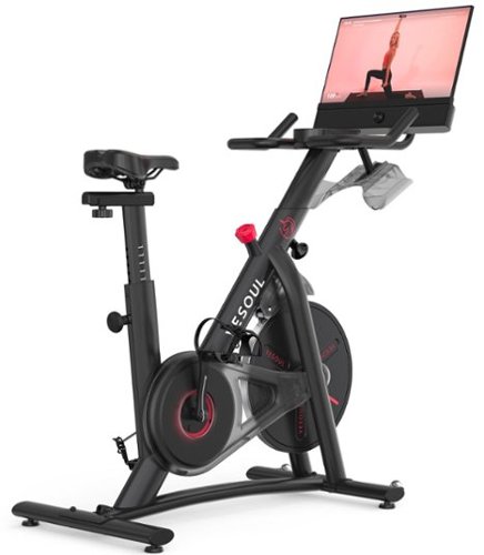 Yesoul - Exercise Bike G1M Plus w/ 21.5" HD screen, 6W speakers. real-time data display. Silent magnetic resistance, Black