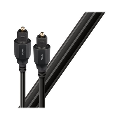 AudioQuest Pearl 52' In-Wall Digital Optical Audio Cable - Black/Gray Stripe WORLDWIDE DELIVERY