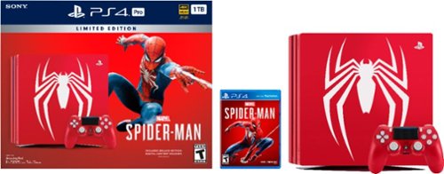  Sony - PlayStation 4 Pro 1TB Limited Edition Marvel's Spider-Man Console Bundle