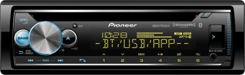Pioneer - In-Dash CD/DM Receiver - Built-in Bluetooth - Satellite Radio-ready with Detachable Faceplate - Black-Front_Standard 