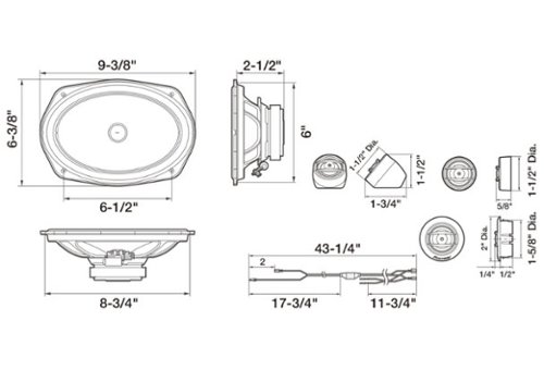 Pioneer 6 x 9 Component Speakers (Pair) - Black HOW TO BUY