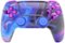 Custom Controllerzz - Custom Wireless Controller for PS5 - Blue & Purple Swirl W/Purple Chrome Inserts-Front_Standard