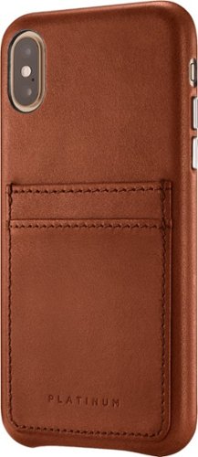 Platinum™ - Leather Wallet Case for Apple® iPhone® X and XS - Papaya-Front_Standard 