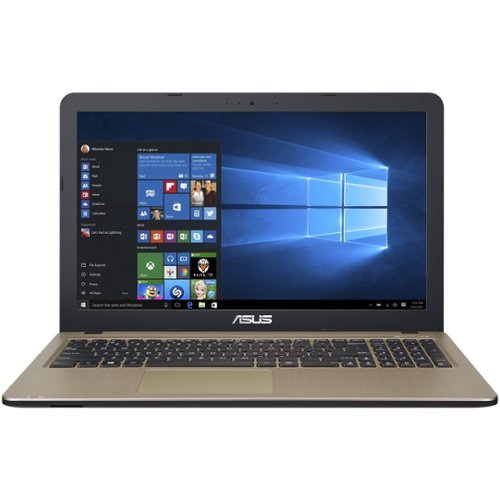 ASUS - VivoBook X540YA 15.6" Laptop - AMD E2-Series - 4GB Memory - AMD Radeon R2 - 500GB Hard Drive - Gold, Chocolate Black-Front_Standard 