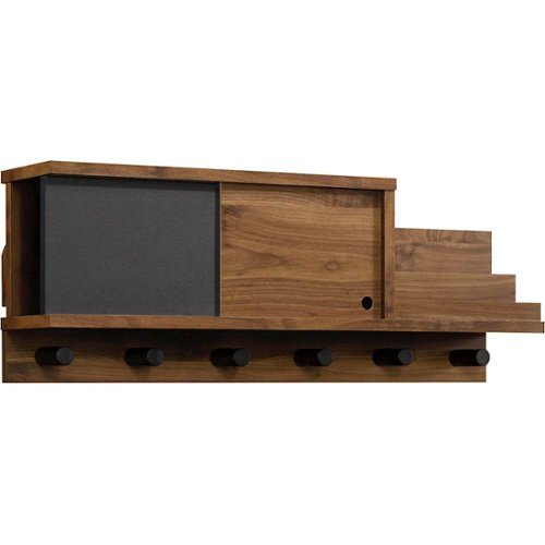 Sauder - Harvey Park Wall Organizer - Grand Walnut-Angle_Standard 