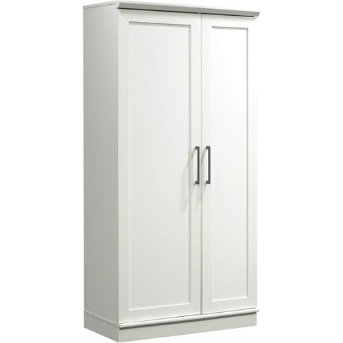 Sauder - HomePlus Collection Storage Cabinet - Soft White-Angle_Standard 