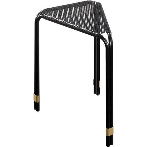 Sauder - Boulevard Café Collection Triangular Side Table - Black-Angle_Standard 