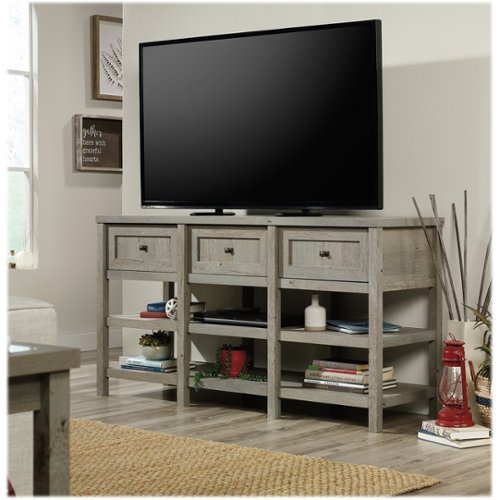 Sauder - Cottage Road Collection TV Cabinet for Most Flat-Panel TVs Up to 60" - Mystic Oak-Front_Standard 