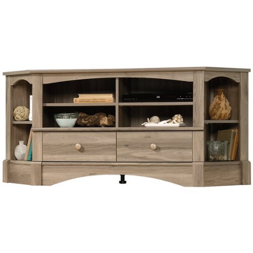 Sauder - Harbor View Collection TV Cabinet for Most Flat-Panel TVs Up to 60" - Salt Oak-Front_Standard 