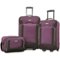 American Tourister - Fieldbrook XLT Expandable Wheeled Luggage Set (3-Piece) - Purple/Black-Front_Standard
