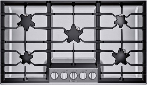 Thermador - 36" Masterpiece® Pedestal Star® Burner Gas Cooktop with 5 Burners – Liquid Propane Convertible - Stainless steel