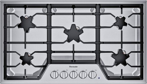 Thermador - Masterpiece 36" Built-In Gas Cooktop with 5 Star Burners - Stainless steel