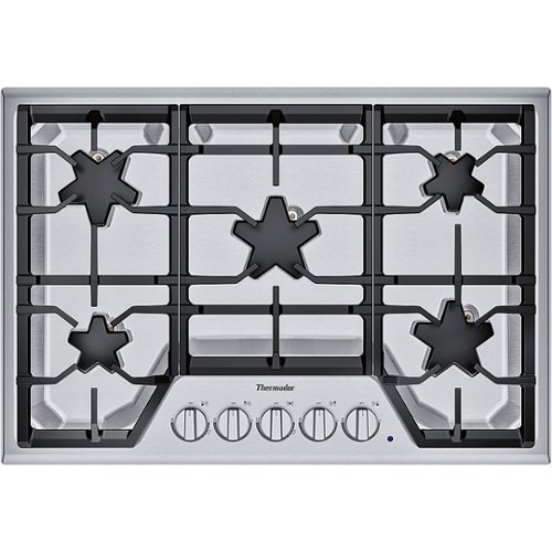

Thermador - Masterpiece 30" Built-In Gas Cooktop with 5 Star Burners and ExtraLow Select - Stainless steel