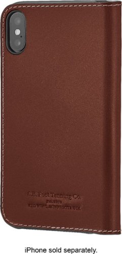 Platinum™ - Leather Folio Case for Apple® iPhone® XS Max - Bourbon-Front_Standard 