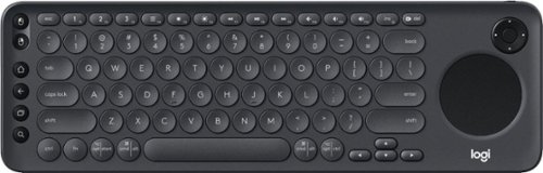 Logitech - K600 TKL Wireless TV Keyboard - Dark Gray