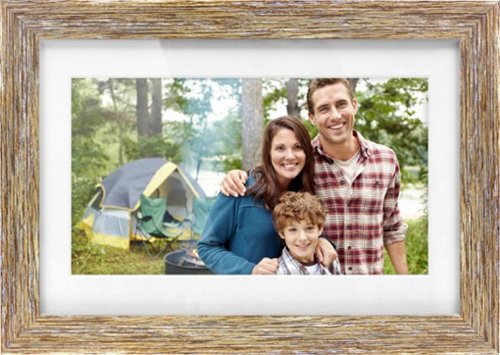 Aluratek 10 Widescreen LCD Digital Photo Frame - Light Distressed Wood GLOBAL SHIPPING