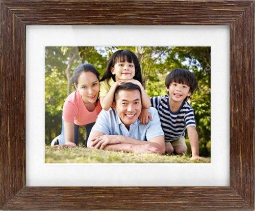 Aluratek 8 LCD Digital Photo Frame - Light Distressed Wood GLOBAL SHIPPING