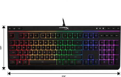 HyperX Alloy Core Full-size Wired Gaming Membrane Keyboard with RGB Lighting - Black GLOBAL SHIPPING