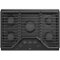 GE Profile - 30" Built-In Gas Cooktop - Black Stainless Steel-Front_Standard