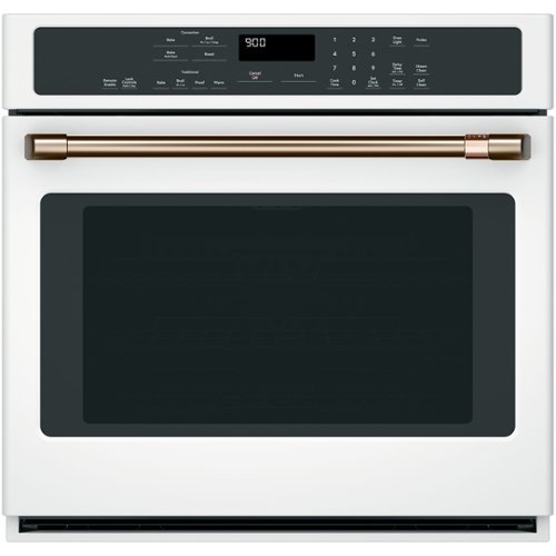 Café - 30" Built-In Single Electric Convection Wall Oven - Matte White-Front_Standard 
