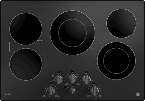 GE Profile - 30" Electric Cooktop - Black stainless steel