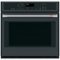 Café - 30" Built-In Single Electric Convection Wall Oven - Matte Black-Front_Standard