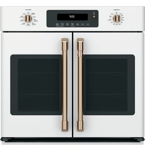 Café - 30" Built-In Single Electric Convection Wall Oven - Matte White-Front_Standard 
