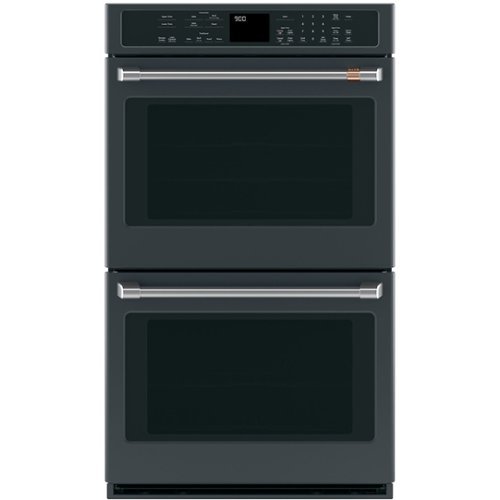 Café - 30" Built-In Double Electric Convection Wall Oven - Matte Black-Front_Standard 
