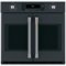 Café - 30" Built-In Single Electric Convection Wall Oven - Matte Black-Front_Standard