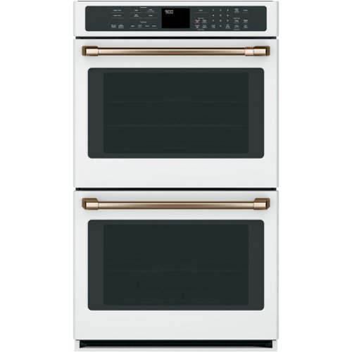 Café - 30" Built-In Double Electric Convection Wall Oven - Matte White-Front_Standard 