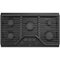 GE Profile - 36" Built-In Gas Cooktop - Black Stainless Steel-Front_Standard 
