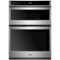 Whirlpool - 27" Single Electric Wall Oven with Built-In Microwave - Stainless Steel-Front_Standard