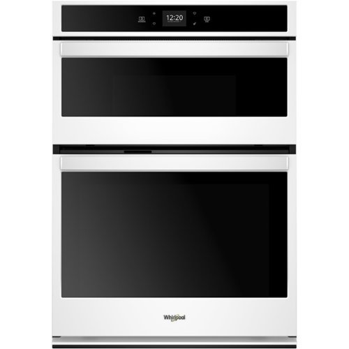 Whirlpool - 30" Double Electric Wall Oven with Built-In Microwave - White