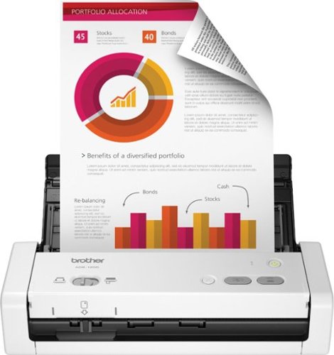 Brother - ADS-1200 Compact Duplex Desktop Document Scanner - White