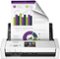 Brother - ADS-1700W Wireless Desktop Document Scanner with Touchscreen LCD - White-Front_Standard