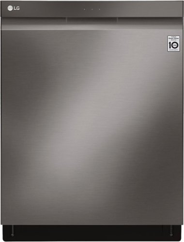 LG - 24" Top Control Built-In Dishwasher with Stainless Steel Tub - Black Stainless Steel-Front_Standard 