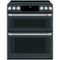 Café - 6.7 Cu. Ft. Slide-In Double Oven Electric True Convection Range with Built-In Wi-Fi - Matte Black-Front_Standard