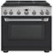 Café - 5.8 Cu. Ft. Self-Cleaning Freestanding Dual Fuel Convection Range - Matte Black-Front_Standard
